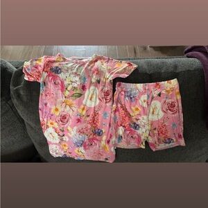 Floral Pink Kids Pajamas